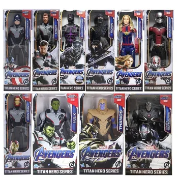 

30CM Big Superhero Captain America Action Figure Iron Man Hulk Model Toys Spiderman Black Panther Thor Avengers Figure