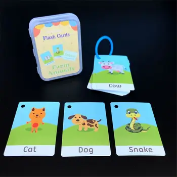 

Drop Ship. Baby English Learning Word Card Pocket Flash Cards Montessori Educational Toys