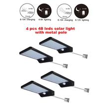 2/4pcs 48 LEDs Solar Lights Outdoor PIR Motion Sensor Activated Separable Light for Garden Security Waterproof Wireless Wall Lam 2/4pcs 48 LEDs Solar Lights Outdoor PIR Motion Sensor Activated Separable Light for Garden Security Waterproof Wireless Wall Lam