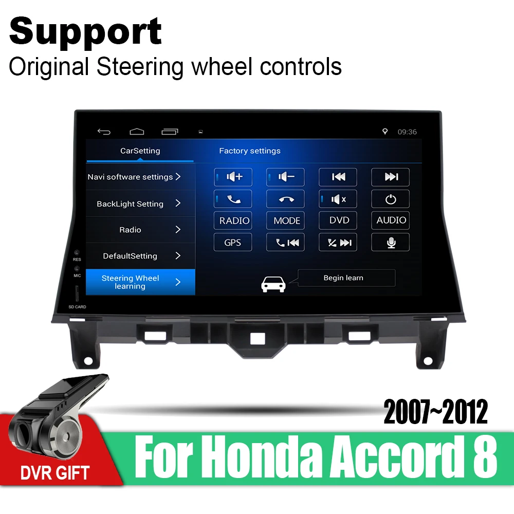 Автомобильный gps мультимедийный плеер ZaiXi для Honda Accord 8 2007 ~ 2012 автомобильный Android