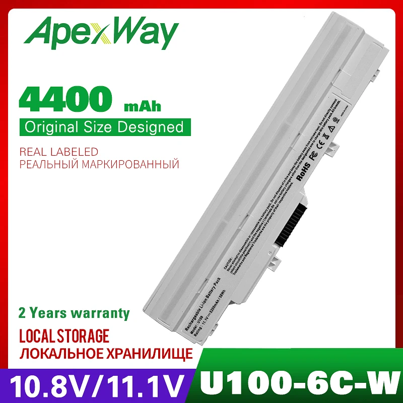 

5200mAh laptop battery for MSI Wind U210-006US U230 U100 U90 U200 U210 for LG X110 for MEDION Akoya Mini E1210 BTY-S11 BTY-S12