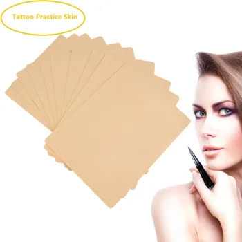

10pcs Top Quality Permanent Makeup Eyebrow Lips 20 x 15cm Blank Tattoo Practice Skin Sheet for Needle Machine Supply Kit 2019