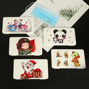 

Portable Dustproof Moisture-proof Storage Box Mask Case Medicine Storage Box Band-aid Bill Temporary Storage Folder Square