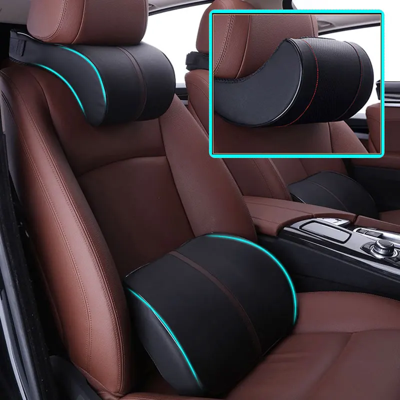 3D пены памяти автомобильные подушки Кожаная подушка для шеи автомобиля