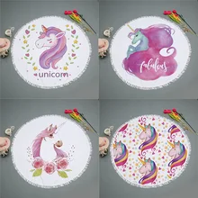 Новинка года! пляжное полотенце с рисунком единорога, Супертонкое волокно, цифровая печать, Пляжное банное полотенце от производителя