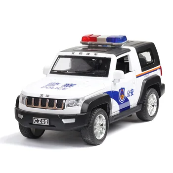 

1:32 Boxed War Wolf 2 Beiqi SUV SWAT Simulation Toy Car Model Boy Birthday Gift Kids Toys For Boys Super Cute