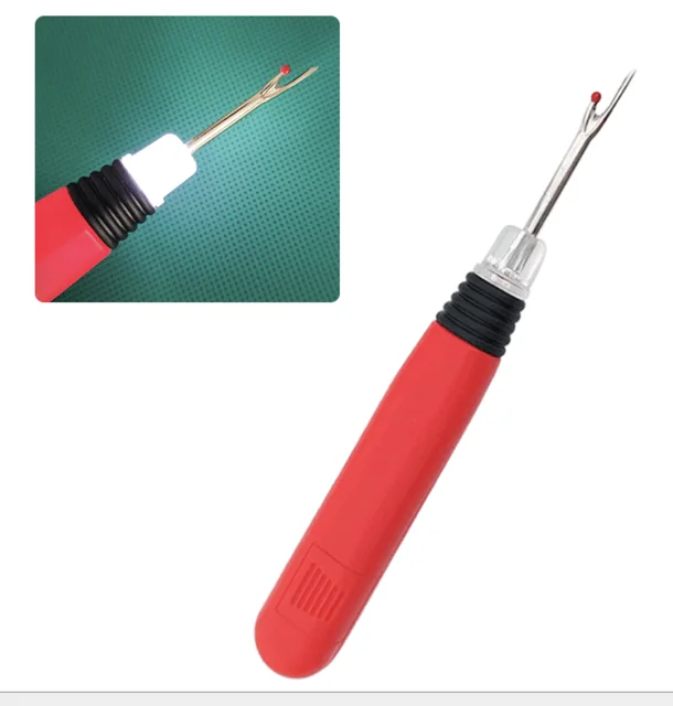 LED Stitch Ripper Tool – Lighted Thread Cutter with Batteries & Wire Picker