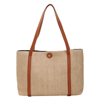 

Fashion women bag Weaving Hasp Straw bag Pure Color Shoulder Bags Hand Bag Shopping Bag bolsa feminina bolso mujer