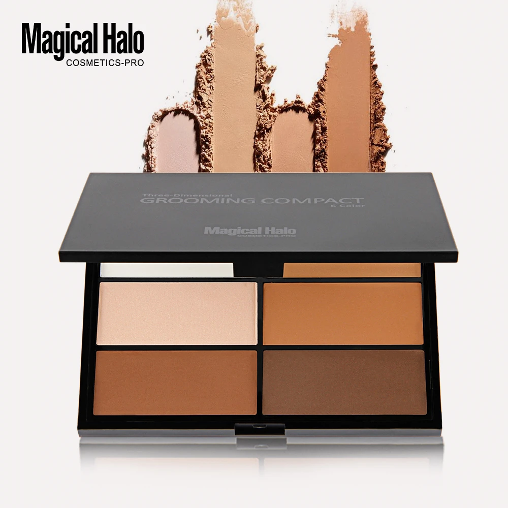 

6 Colors Face Makeup Powder Pressed Powder Contour Bronzer Highlighter Palette Set Grooming Compact Powder Pallete