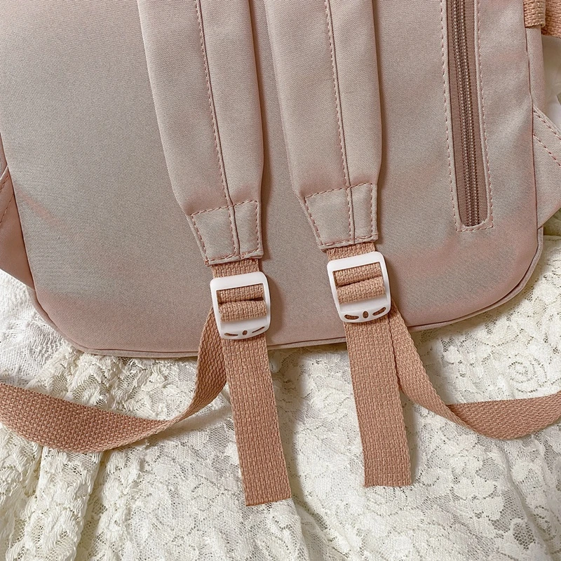 17 inch Nylon Candy Colour Minimalist Fashion Backpacks