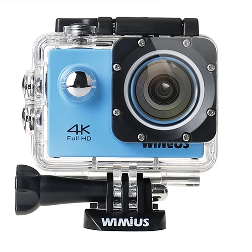 Q1 Blue WIMIUS L2 4K wifi Спортивная экшн-видеокамера HD 40m Водонепроницаемая камера для дайвинга 12MP камера для велосипедного шлема 170 широкоугольный - Цвет: Q1 Blue
