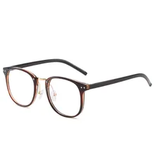New unisex retro rice nail classic flat glasses classic fashion box reading glasses casual wild no degree Reading Glasses