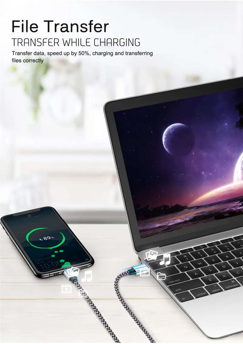 1 м 2 м 3 м микро USB кабель для быстрой зарядки для huawei Xiaomi Redmi Android мобильный телефон Дата-кабель для samsung S7 провод шнур