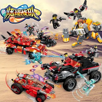 

Enlighten Playmobil Fit armored car model small grain building blocks Educational Toys Ninja Movie 2 Star War