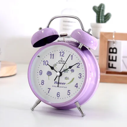 3 Inch Purple Детский будильник, цифровой, простой, говорящий, ночник, пробуждение, светильник, цифровые часы, вибрирующий, мультяшный будильник, Wekker, таймер, QLA003 - Цвет: 3 Inch Purple