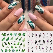 19 projetos água adesivos de unhas decalque flamingo flores transferência de folha unhas arte decorações slider manicure marca dwaterágua folha dicas(China)