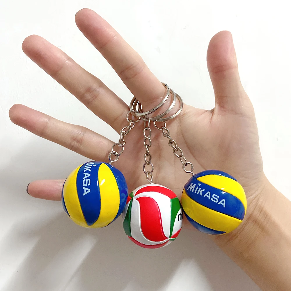 New Volleyball Ball Keychain Ring Pendant Men And Women Couple Key
