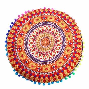 

Home Pillow Case Round Bohemian Cushion Thickened Decorative Round Cushion Joyous Pillows Cover Case Cushions Almofada #BL5