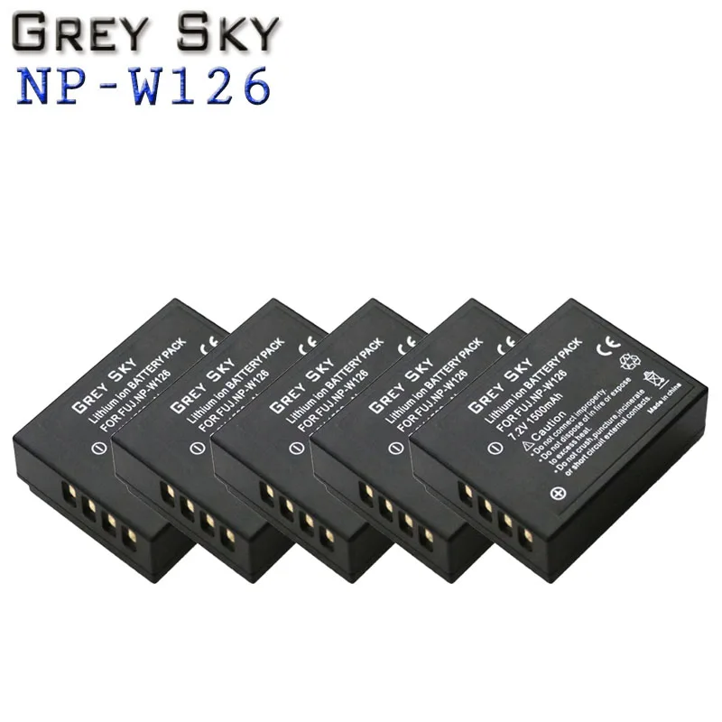 5 battery 2 шт. 1500 мАч NP-W126 NP W126 NPW126 батареи+ ЖК двойное зарядное устройство для Fujifilm Fuji X-Pro1 XPro1 X-T1 XT1, HS30EXR HS33EXR X PRO1 - Цвет: 5 battery
