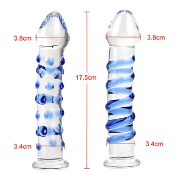Large Penis Realistic Dildo Adult Products G-spot Crystal Glass Dildos Sex toys for Woman Anal Butt Plug Female Masturbator 6