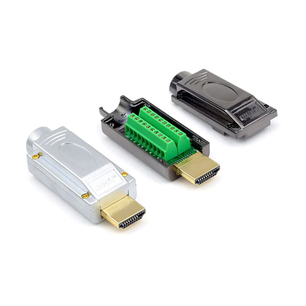 HDMI разъем без сварки HDMI 2,0 штекер DIY HD линии адаптеры поддержка 4K 2K 3D HDMI 2,0/1,4/1,3