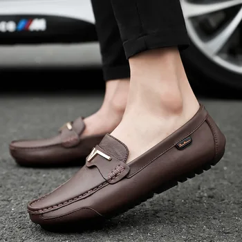 

PP2 shoes men's genuine leather Gommino a pedal autumn 2020 new shoes men's trendy shoes British business leather shoes