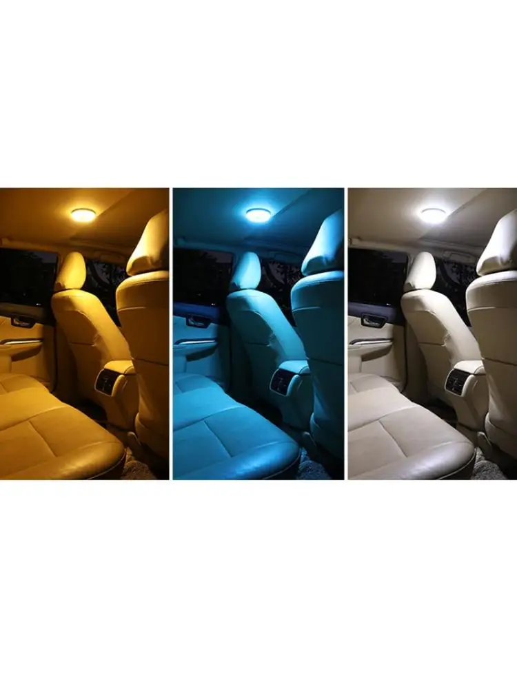 

Car Three-color Switchable Reading Light Auto Interior Light Roof Magnet Lamp Y4UA
