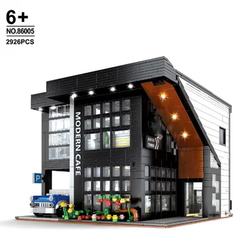 

2020 MOC Modular Building Blocks Street View Creator Expert 86005 Bricks Model Coffee Shop 84002 Modern Cafe Corner 10182 86005