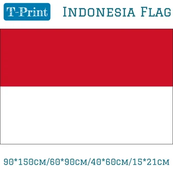 

15PCS Flag 90*150cm/60*90cm/40*60cm/15*21cm Indonesia Flag Indoor Outdoor 3*5FT Festival Home Decoration For National Day