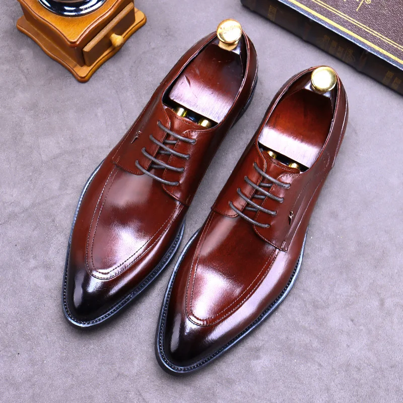 

Men Shoes2019 Formal Wear Shoes England Business MEN'S SHOES European Version of Genuine Leather Fashion Shoe Men's