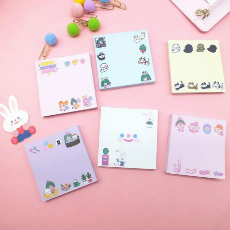 

1 Pcs Lovely 80 Sheets Girls Cloud Smile Face Series Memo Pads Paper Sticky Notes Notepad Korean Stationery School Supply Gift