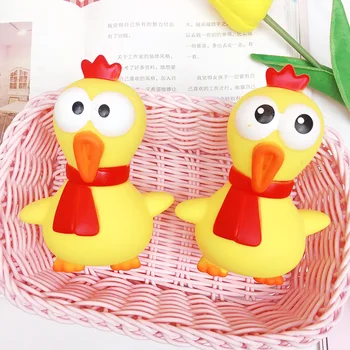 

Funny Screaming Chicken Toys Kids Anti-stress Big Eyes Vent Chicken Squeaky Sound Pet Rubber Adult Decompression Toys Children