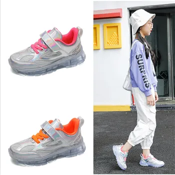 

Explosion Models Children's Sports Shoes Students Crystal Bottom Casual Shoes Girls Fashion Wild Stitching Vamp Outdoor Sneaker