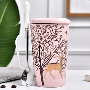 

Creative cute ceramic mug office water cup coffee breakfast cup ceramic espresso cups tazas de ceramica home W
