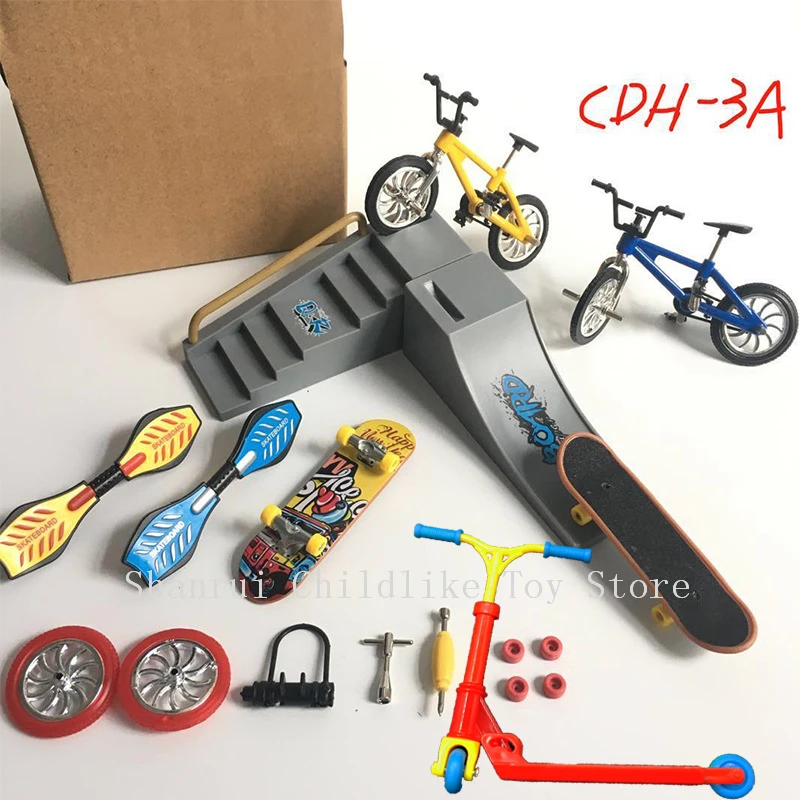 

Hot Sale Mini Bike Finger Scooter Skating Board Site Children Educational Toys Mini Finger Bicycle Model Toys Gift for Boys Girl