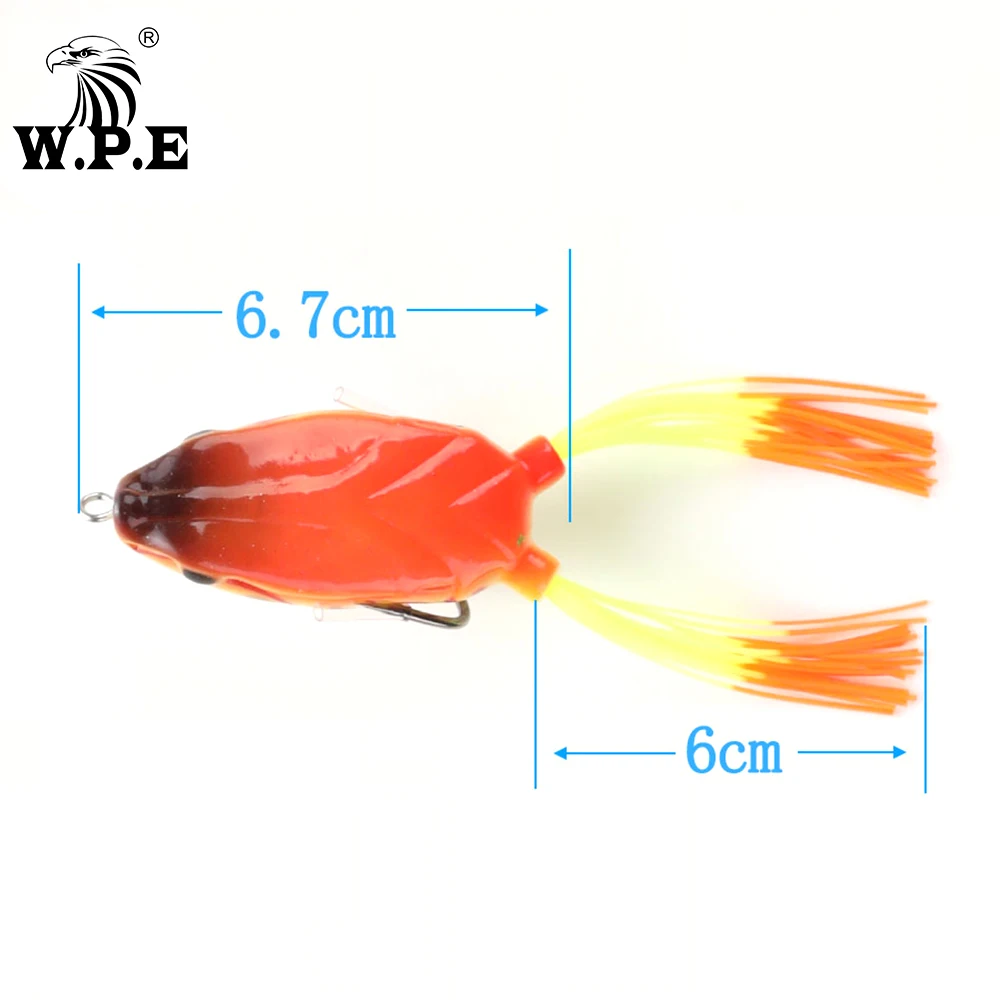 W.P.E бренд 1 шт. 15 г рыболовная приманка лягушка Snakehead для имитации мягких приманок