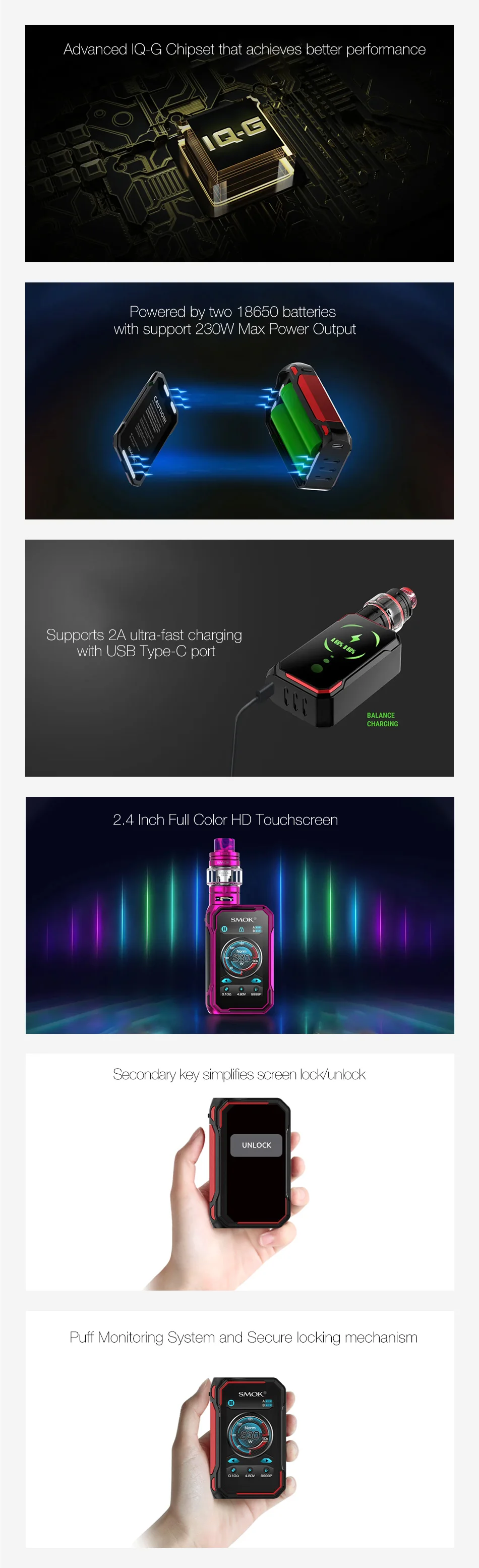 SMOK G-PRIV 3 230W Kit with TFV16 Lite Tank