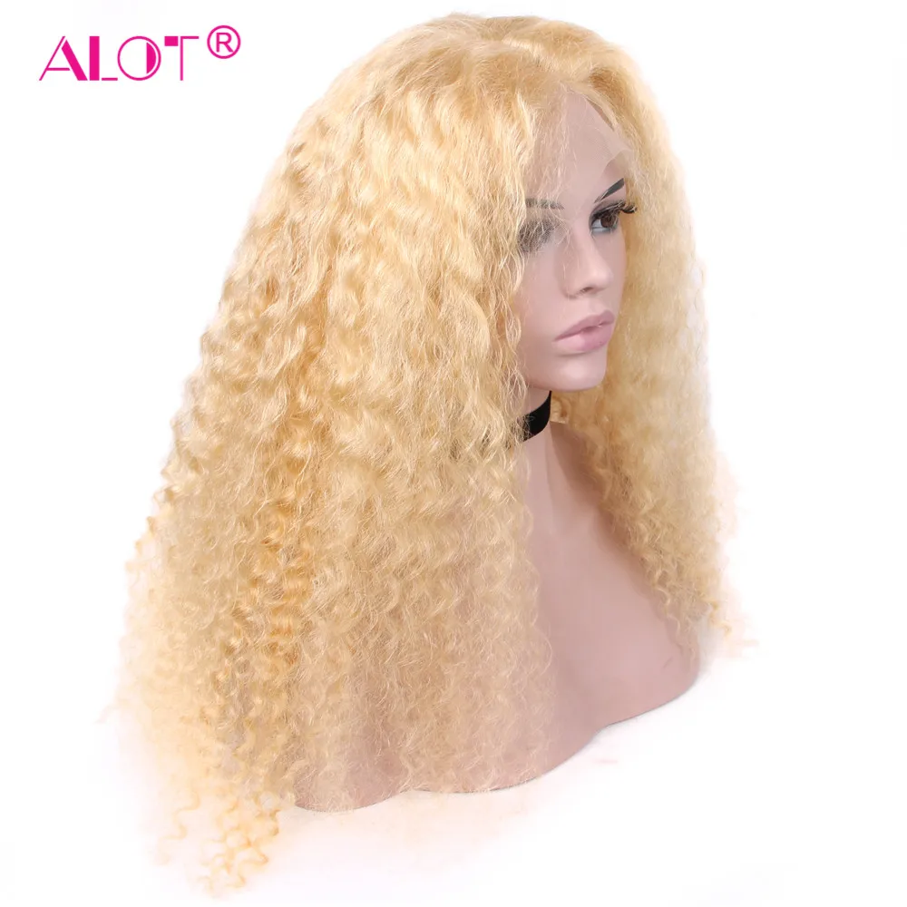 

613 Blonde Brazilian Deep Wave Pre Plucked With Baby Hair Glueless Blonde Human Hair 13x4 Lace Front Wig For Black Women Alot