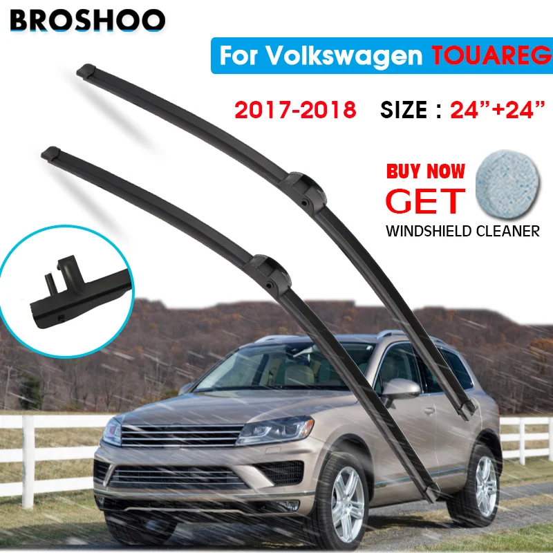 

Щетка стеклоочистителя автомобиля для Volkswagen TOUAREG 24 "+ 24" 2017-2018 Авто стеклоочистители ветрового стекла лезвия для мытья окон боковой штифт