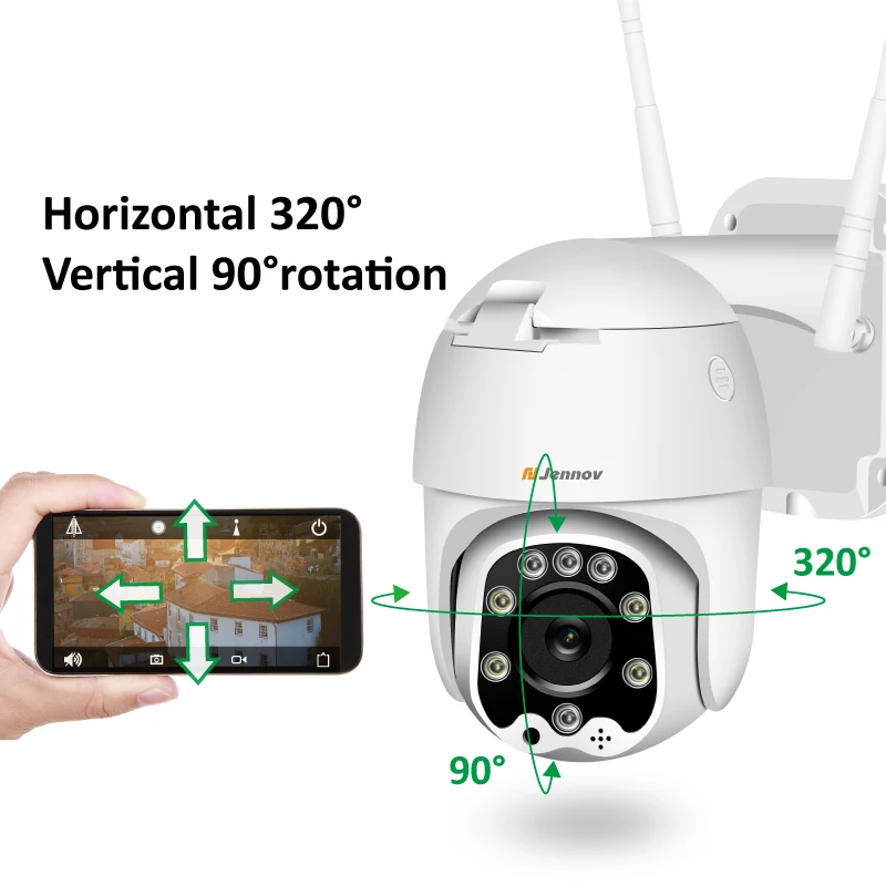 Jennov 1080 P PTZ IP камера Открытый Купол беспроводная видеокамера с Wi-Fi двухстороннее аудио 2MP панорамирование наклон CCTV сети наблюдения ONVIF камера видеонаблюдения