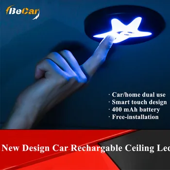 

2020 New Design Star Universal USB Rechargeable LED Car Reading Light Interior Roof Lamp LED Car Styling Night Light Home Lamp