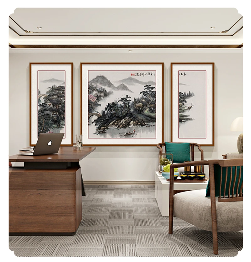 

Великолепный холм декоративная живопись постер китайский пейзаж настенная живопись на холсте, без рамки, с изображением для изучения Гостиная Украшения дома и офиса