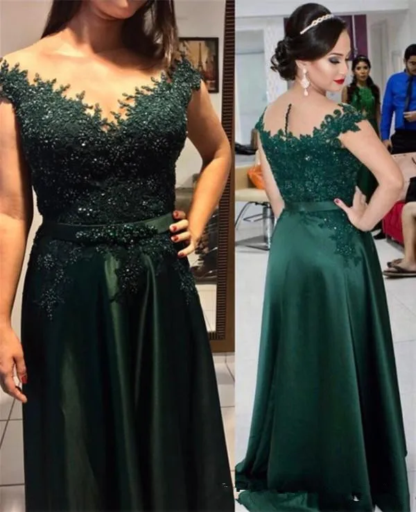 Потрясающие Длинные официальные платья для мамы невесты, vestido de madrinha, прозрачное вечернее платье с вырезом из бисера, вечернее платье с кружевной аппликацией, платья для выпускного вечера
