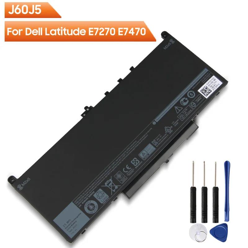 

Original Replacement Laptop Battery J60J5 For Dell Latitude E7270 E7470 R1V85 MC34Y 0MC34Y 451-BBSX With Free Tools
