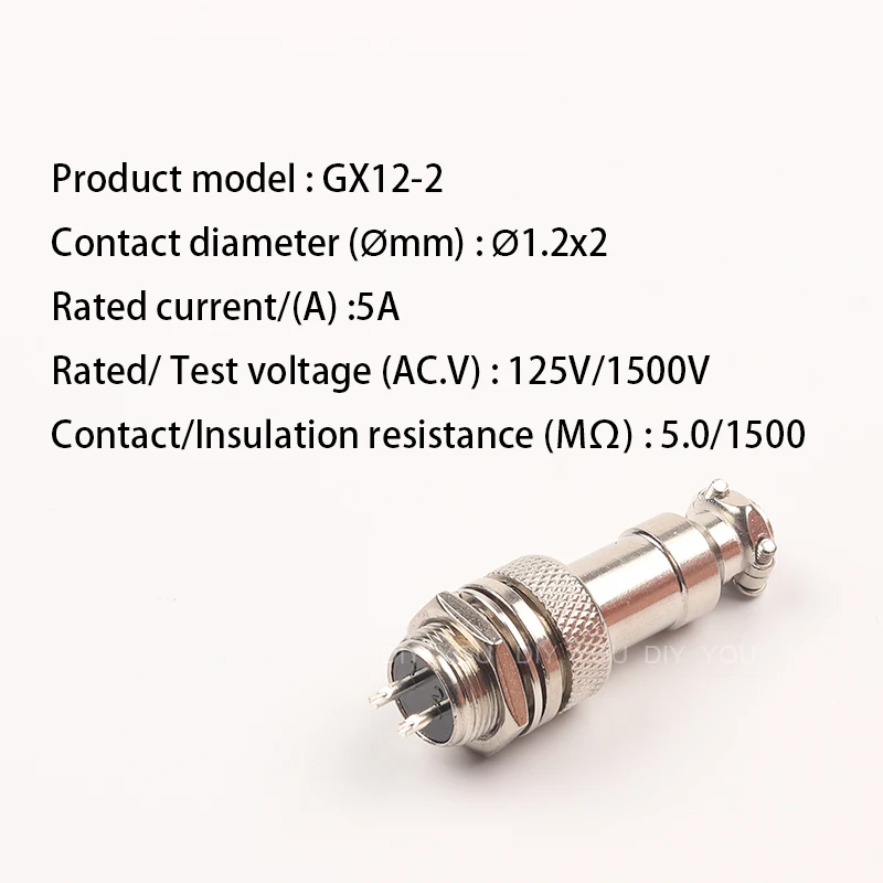 1 Set GX12 Nut type Male Female Electric Wire Panel Connector 2/3/4/5/6/7 Pin 12mm Circular Power Aviation Socket Plug wire connector