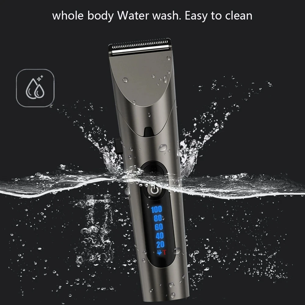 Mi RIWA Hair Clipper Professional Electric Trimmer With LED Screen Washable Rechargeable Men Strong Power Steel Cutter Head 2