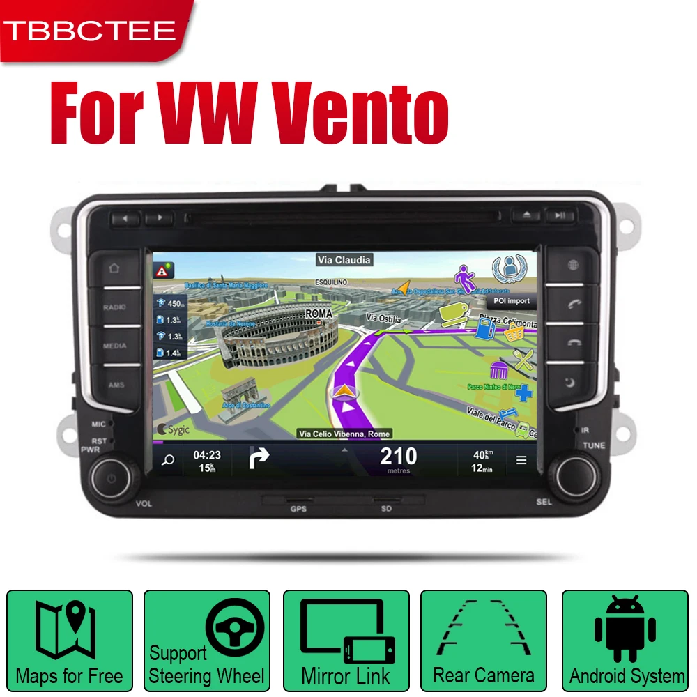 TBBCTEE Auto Radio 2 Din Android Car DVD Player For Volkswagen VW Vento 2005~2018 GPS Navigation BT Wifi Map Multimedia system