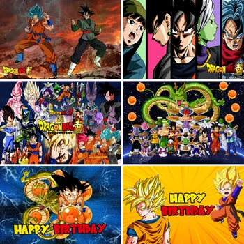 

Cartoon Dragon Ball Theme Backdrop For Photo Studio Kakarotto Goku Super Boys Birthday Party Photography Backgrounds Custom