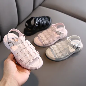 

Toddler Kids Baby Girls Shoes Princess Shoes Open Toe Solid Casual Shoes Sandals