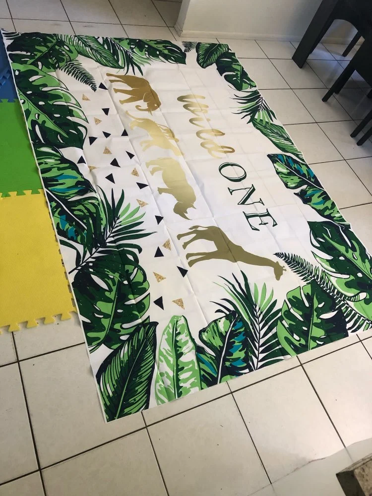 День рождения фон для фотосъемки Фоны Baby Shower и надписью Wild One Джунгли партия